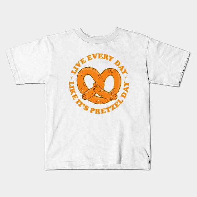 Funny Pretzel Quote Kids T-Shirt by HotHibiscus